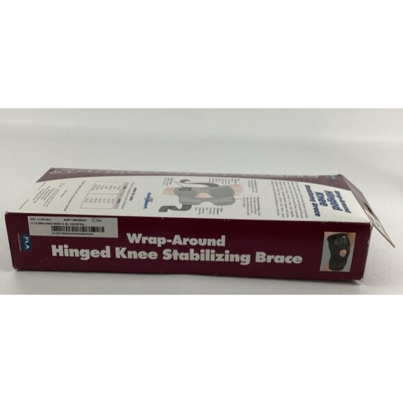 Sports Neoprene Wrap Around Hinged Knee Stabilizing Brace Size XL Black - Picture 3 of 7